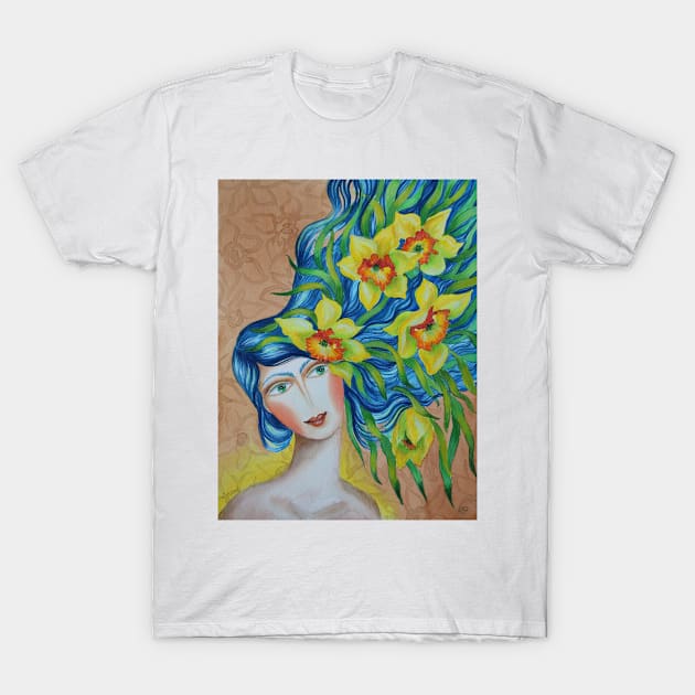 Spring Wind Watercolor Painting T-Shirt by SvitlanaProuty